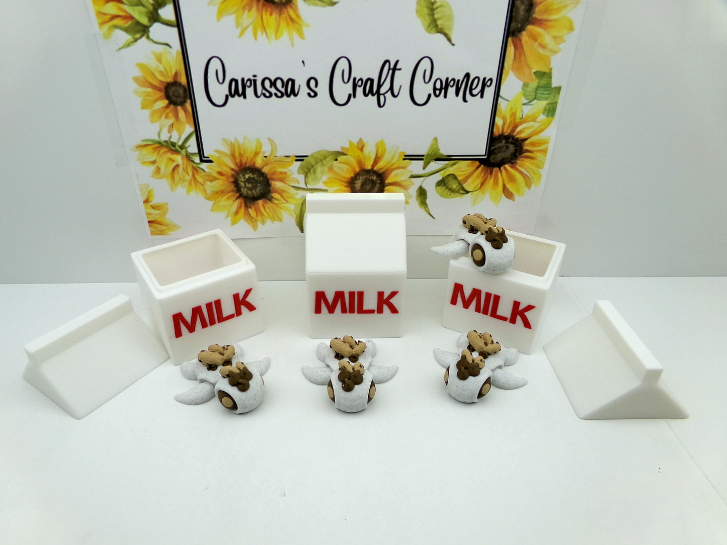 Milk & Cookies Turtle Coverminder and Milk carton container