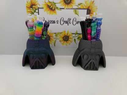 Knitted Darth Vader Helmet Pen Holder