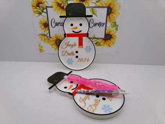 Jingle Drills 2024 Snowman Trinket Tray