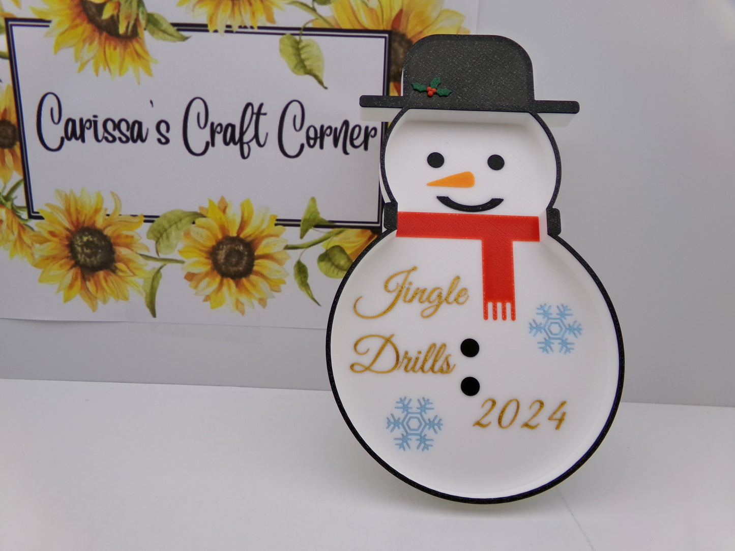 Jingle Drills 2024 Snowman Trinket Tray